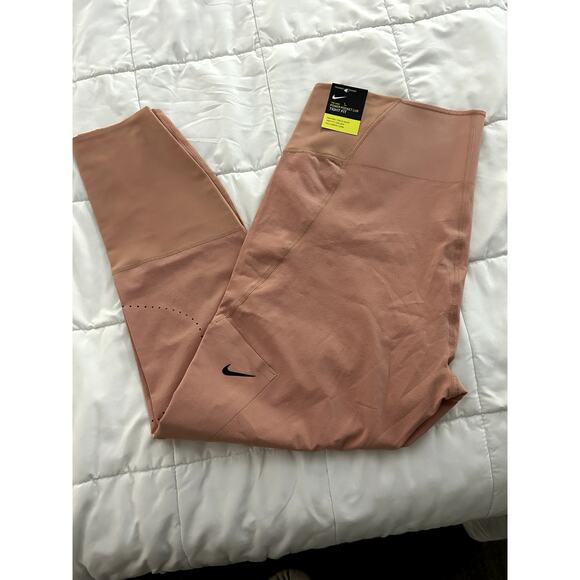 Nike High Waisted Power Pocket Lux Tight Fit Leggings Blush XXL - Picture 14 of 14